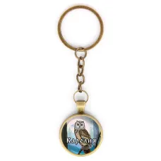 Круглый брелок, цвет бронза, с цепочкой, Карелия C0606018