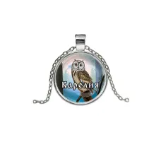 Кулон, цвет серебро, с цепочкой, Карелия C0606026