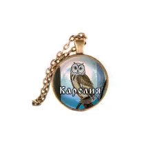 Кулон, цвет бронза, с цепочкой, Карелия C0606028