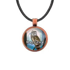 Кулон, цвет медь, со шнурком, Карелия C0606031