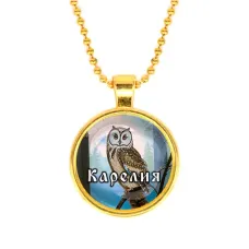 Кулон, цвет золото, с цепочкой, Карелия C0606032