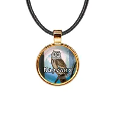 Кулон, цвет золото, со шнурком, Карелия C0606033