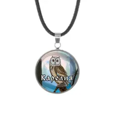 Кулон, нержавеющая сталь, со шнурком, Карелия C0606062