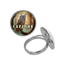 Кольцо металлическое, цвет серебро, Карелия C0607015