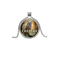 Кулон, цвет серебро, с цепочкой, Карелия C0607026