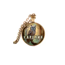 Кулон, цвет бронза, с цепочкой, Карелия C0607028