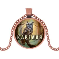 Кулон, цвет медь, с цепочкой, Карелия C0607030