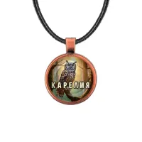 Кулон, цвет медь, со шнурком, Карелия C0607031