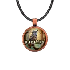 Кулон, цвет медь, со шнурком, Карелия C0607031