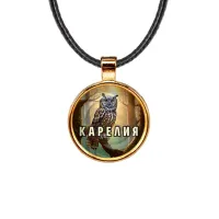 Кулон, цвет золото, со шнурком, Карелия C0607033