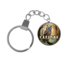 Брелок, нержавеющая сталь, с кольцом для ключей, Карелия C0607061