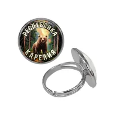 Кольцо металлическое, цвет серебро, Республика Карелия C0609015