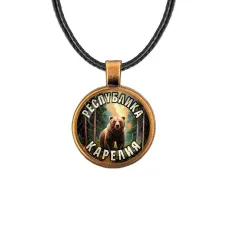 Кулон, цвет бронза, со шнурком, Республика Карелия C0609029