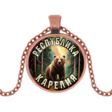Кулон, цвет медь, с цепочкой, Республика Карелия C0609030