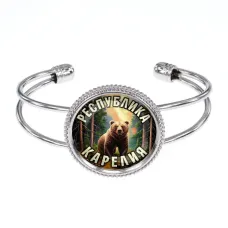 Браслет металлический, цвет серебро, Республика Карелия C0609034