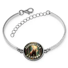 Браслет металлический, цвет серебро, Республика Карелия C0609046