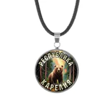 Кулон, нержавеющая сталь, со шнурком, Республика Карелия C0609062