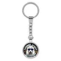 Круглый брелок, цвет серебро, с цепочкой, Лучший отдых в Карелии C0610022