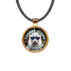 Кулон, цвет золото, со шнурком, Лучший отдых в Карелии C0610033