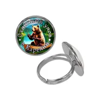 Кольцо металлическое, цвет серебро, Отличный улов в Карелии C0611015