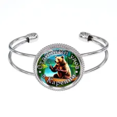 Браслет металлический, цвет серебро, Отличный улов в Карелии C0611034