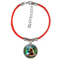 Браслет из красного шнура, Отличный улов в Карелии C0611047