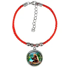 Браслет из красного шнура, Отличный улов в Карелии C0611047