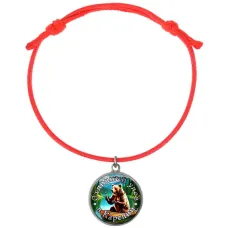 Браслет из красного шнура, Отличный улов в Карелии C0611052