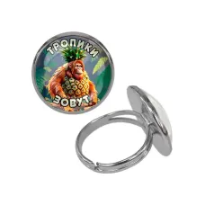 Кольцо металлическое, цвет серебро, Орангутини Ананасини M0102015
