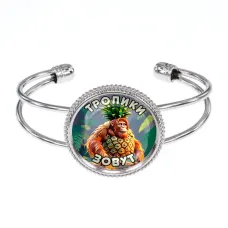 Браслет металлический, цвет серебро, Орангутини Ананасини M0102034