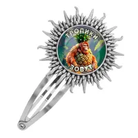 Заколка металлическая, цвет серебро, Орангутини Ананасини M0102045