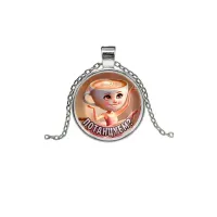 Кулон, цвет серебро, с цепочкой, Балерина Капучино M0103026