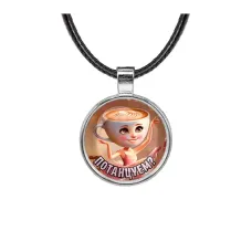 Кулон, цвет серебро, со шнурком, Балерина Капучино M0103027