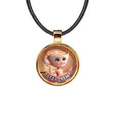 Кулон, цвет золото, со шнурком, Балерина Капучино M0103033