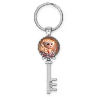 Брелок ключ, цвет серебро, с кольцом для ключей, Балерина Капучино M0103044