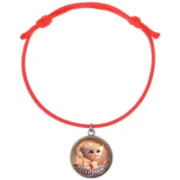 Браслет из красного шнура, Балерина Капучино M0103052