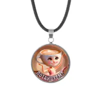 Кулон, нержавеющая сталь, со шнурком, Балерина Капучино M0103062