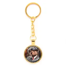 Круглый брелок, цвет золото, с цепочкой, Бобрито Бандито M0104020