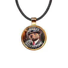 Кулон, цвет золото, со шнурком, Бобрито Бандито M0104033