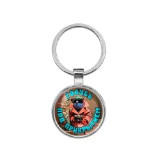 Круглый брелок, цвет серебро, Шпиониро Голубиро M0105021