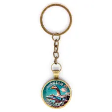 Круглый брелок, цвет бронза, с цепочкой, Бомбомбини Гусини M0106018