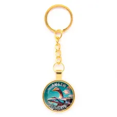 Круглый брелок, цвет золото, с цепочкой, Бомбомбини Гусини M0106020