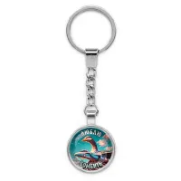 Круглый брелок, цвет серебро, с цепочкой, Бомбомбини Гусини M0106022