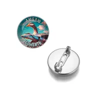 Круглый значок, цвет серебро, Бомбомбини Гусини M0106023