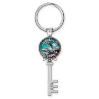 Брелок ключ, цвет серебро, с кольцом для ключей, Бомбомбини Гусини M0106044