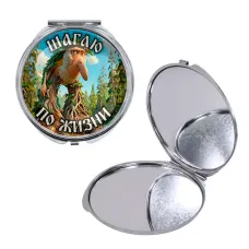 Круглое складное зеркало, цвет серебро, Бр Бр Патапим M0107016