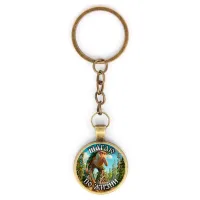 Круглый брелок, цвет бронза, с цепочкой, Бр Бр Патапим M0107018
