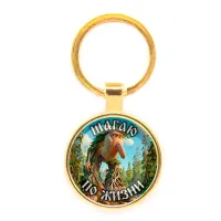 Круглый брелок, цвет золото, Бр Бр Патапим M0107019