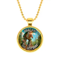 Кулон, цвет золото, с цепочкой, Бр Бр Патапим M0107032