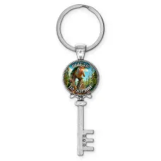 Брелок ключ, цвет серебро, с кольцом для ключей, Бр Бр Патапим M0107044